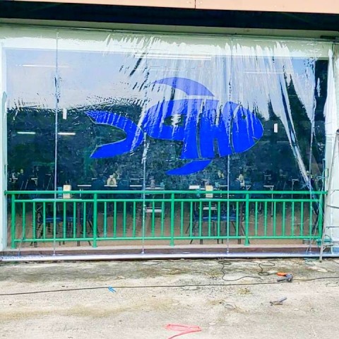 ผ้าใบชักรอกแบบใส ราคาถูก